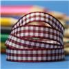 Order 10mm Gingham Ribbon - Burgundy